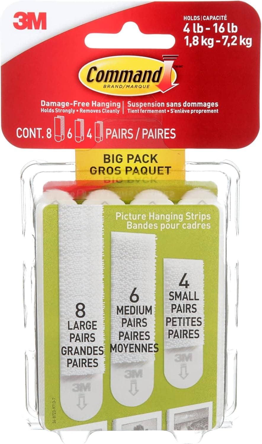Damage-Free Hanging Strips (Large Frames)