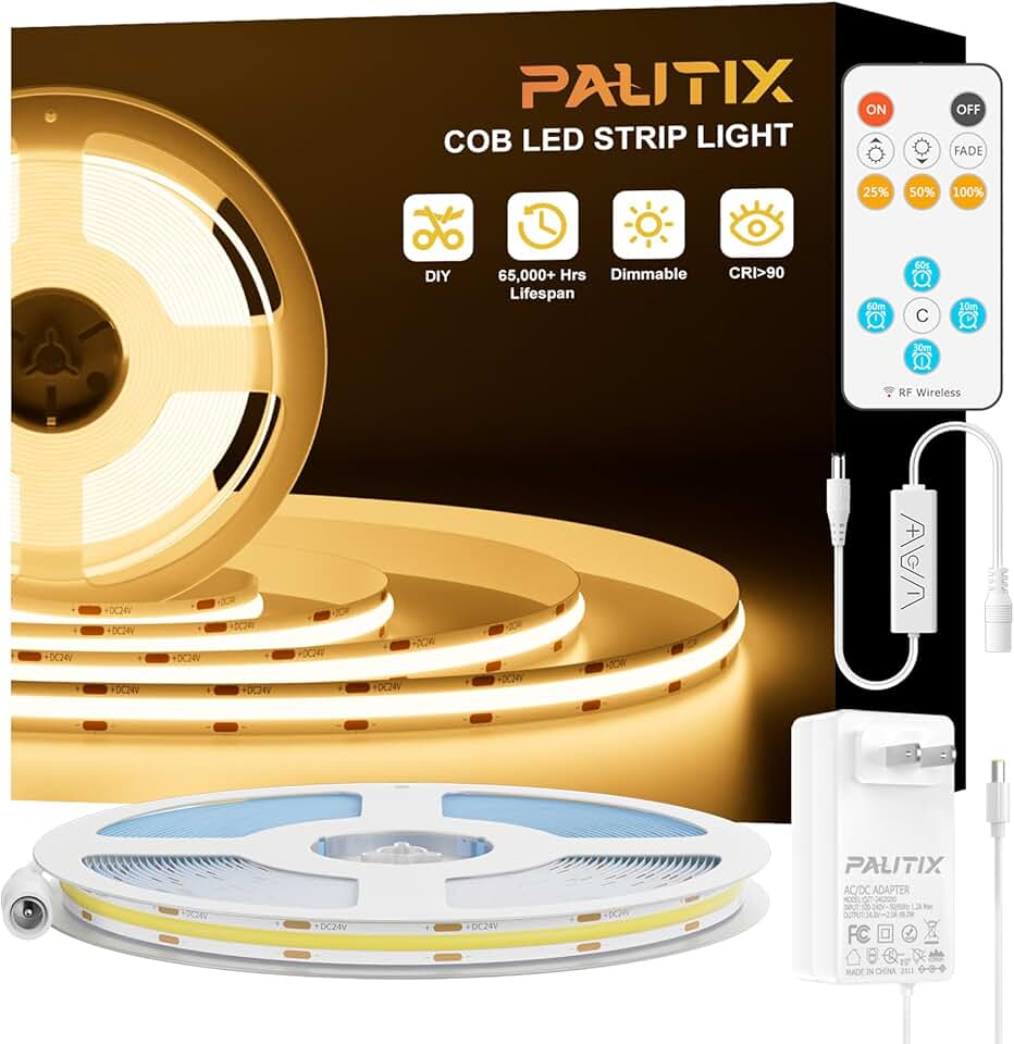 Warm White LED Strip Lights (Dimmable)