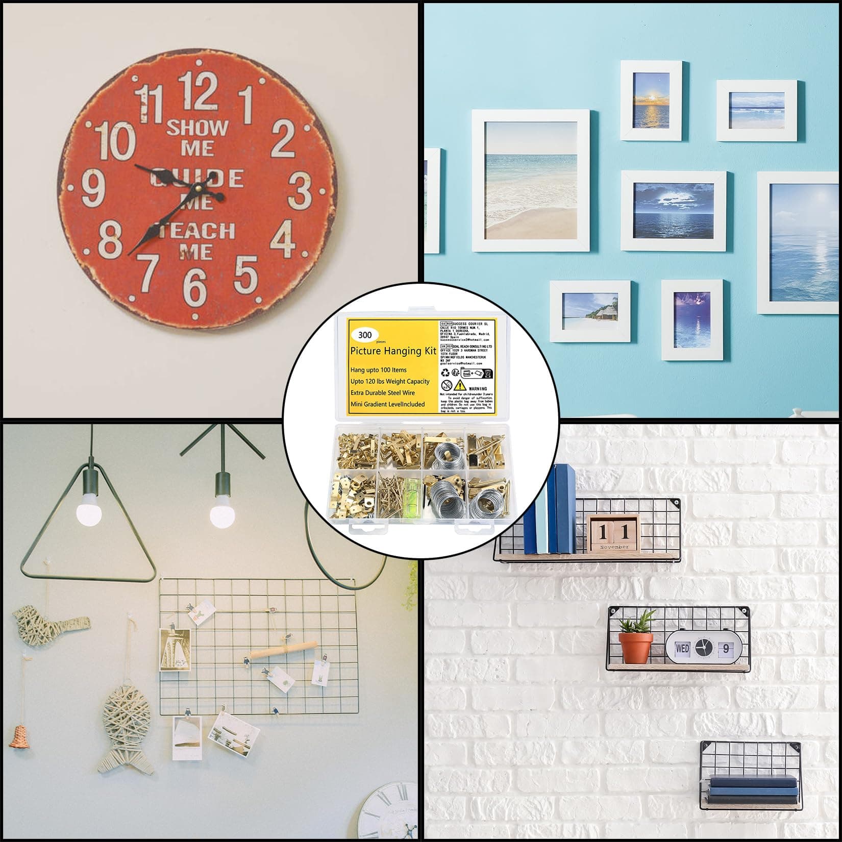 Picture Hanging Kit (Hooks + Nails Assortment)